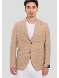 ανδρικό classic checkered blazer in beige breras