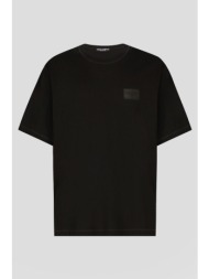 ανδρικό μαύρο logo t-shirt in black dolce&gabbana