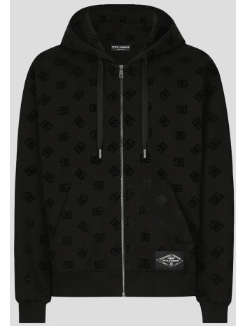 ανδρικό μαύρο zip-up hoodie with all-over dg print σε προσφορά