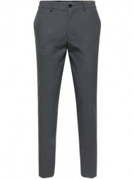 ανδρικό γκρι grey 175 slim fit trousers selected homme