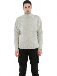 ανδρικό γκρι roll neck knitted sweater represent