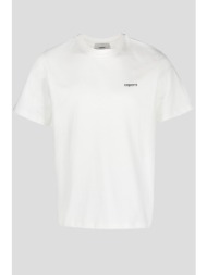 ανδρικό λευκό washed logo-print t-shirt in white coperni