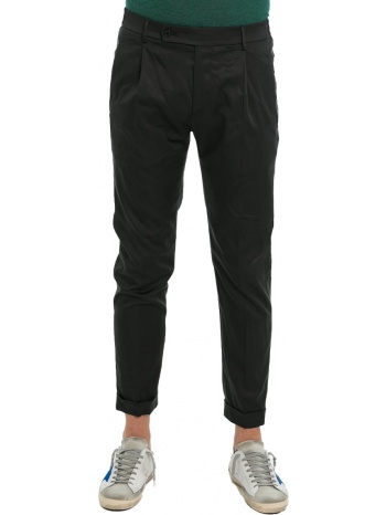 ανδρικό μαύρο black twill flat front trousers berwich σε προσφορά