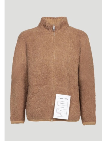 ανδρικό camel teddy full zip cardigan amaránto σε προσφορά