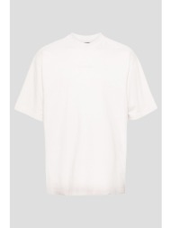ανδρικό λευκό reflective-logo cotton t-shirt balenciaga