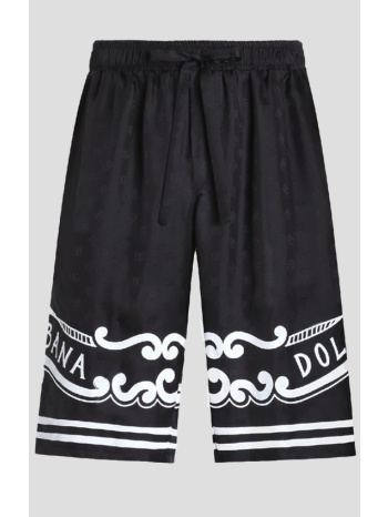 ανδρικό μαυρο silk twill shorts dolce&gabbana σε προσφορά