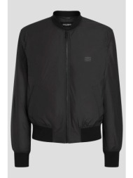ανδρικό μαυρο technical fabric bomber jacket with tag dolce&gabbana