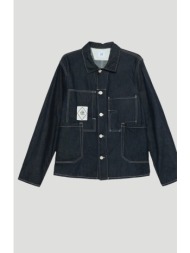 ανδρικό denim logo-patch denim jacket c.p. company