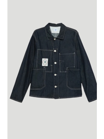 ανδρικό denim logo-patch denim jacket c.p. company σε προσφορά