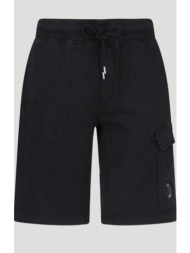 ανδρικό μαύρο lens wappen cotton bermuda shorts c.p. company