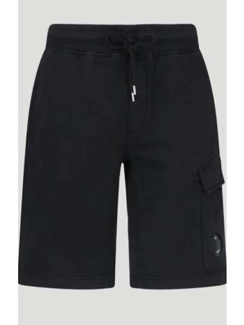 ανδρικό μαύρο lens wappen cotton bermuda shorts c.p. company σε προσφορά