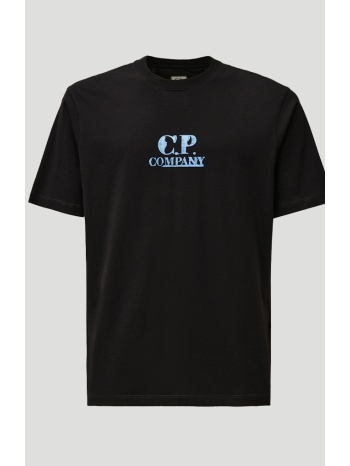 ανδρικό μαύρο jersey graphic logo t-shirt c.p. company σε προσφορά