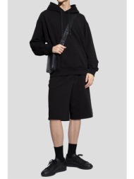 ανδρικό μαύρο cotton shorts with embossed logo dolce&gabbana