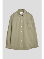 ανδρικό πράσινο kent tencel shirt lichen les deux