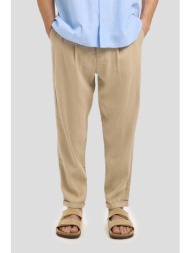 ανδρικό μπεζ cropped relaxed fit trousers selected homme