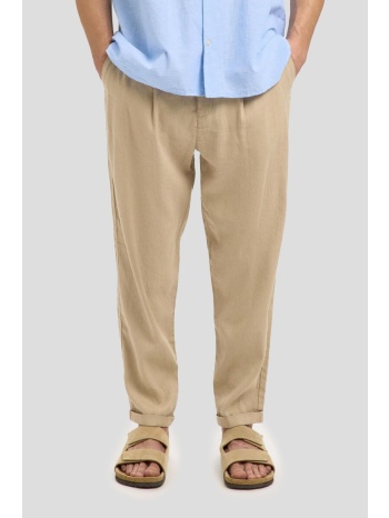 ανδρικό μπεζ cropped relaxed fit trousers selected homme σε προσφορά