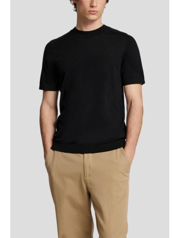 ανδρικό μαύρο merino wool t-shirt selected homme σε προσφορά