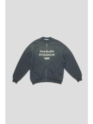 ανδρικό μαύρο zip sweater logo acne studios
