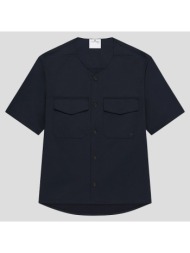 ανδρικό nav collarless shirt courrèges