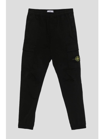 ανδρικό μαύρο compass-badge cargo pants stone island
