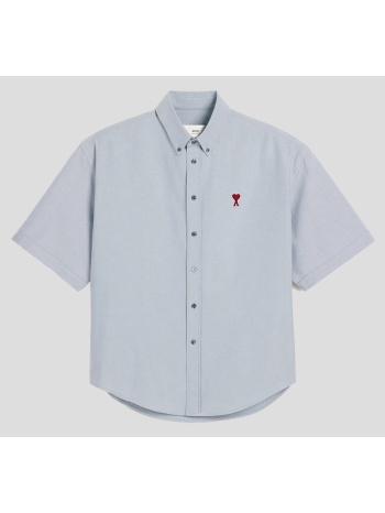 ανδρικό μπλε boxy fit short sleeves shirt ami paris σε προσφορά
