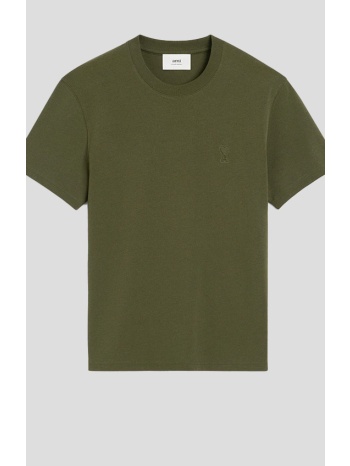 ανδρικό πράσινο green cotton ami de coeur t-shirt ami paris