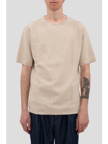 ανδρικό μπεζ cotton knit t-shirt aspesi σε προσφορά