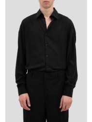 ανδρικό μαύρο straight-point collar shirt costumein