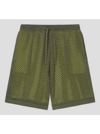 ανδρικό πράσινο embroidered knitted shorts in mesh kenzo σε προσφορά