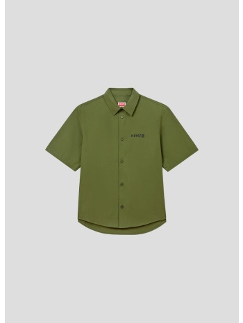 ανδρικό πράσινο `boke flower` shirt in cotton poplin kenzo σε προσφορά