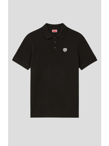 ανδρικό μαύρο `happy tiger` embroidered slim polo in cotton σε προσφορά