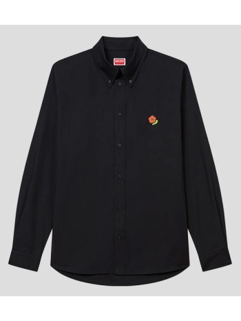ανδρικό μαύρο casual embroidered poplin shirt kenzo σε προσφορά