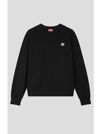 ανδρικό μαύρο embroidered sweatshirt in cotton kenzo