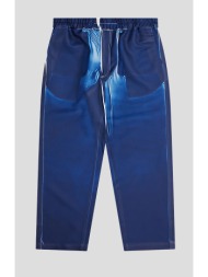 ανδρικό μπλε elasticated waist overprint pants comme des garcons