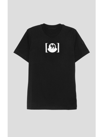 ανδρικό μαύρο katoenen t-shirt moncler