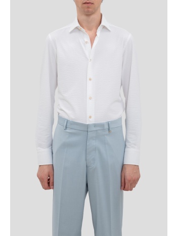 ανδρικό λευκό regular embossed tecnho shirt gherardi