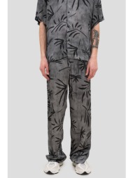 ανδρικό γκρι trousers with elastic waistband and palm print i`m brian