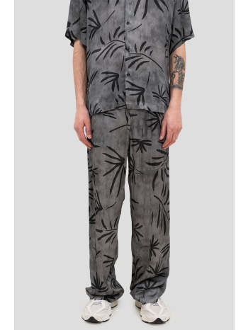 ανδρικό γκρι trousers with elastic waistband and palm print σε προσφορά